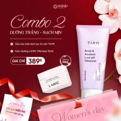 Combo Sữa rửa mặt TIA'M 200ml & Kem dưỡng ẩm LAMIC 15ml