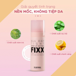 Xịt Khóa Lớp Trang Điểm Tạo Hiệu Ứng Căn Bóng ALL DAY TIGHT MAKE UP SETTING FIXX 75ml