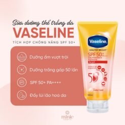 Serum Dưỡng Thể Vaseline Chống Nắng Sáng Da Healthy Bright Daily Protection & Brightening Serum SPF 50+ PA++++ 300ml
