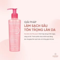 Gel Rửa Mặt Ngăn Ngừa Mụn Cho Da Nhạy Cảm Bioderma Sensibio Gel Moussant