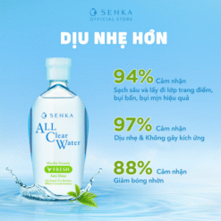 Nước tẩy trang kiểm soát dầu nhờn, ngừa mụn SENKA All Clear Water Micellar Formula Fresh Anti Shine 70ml