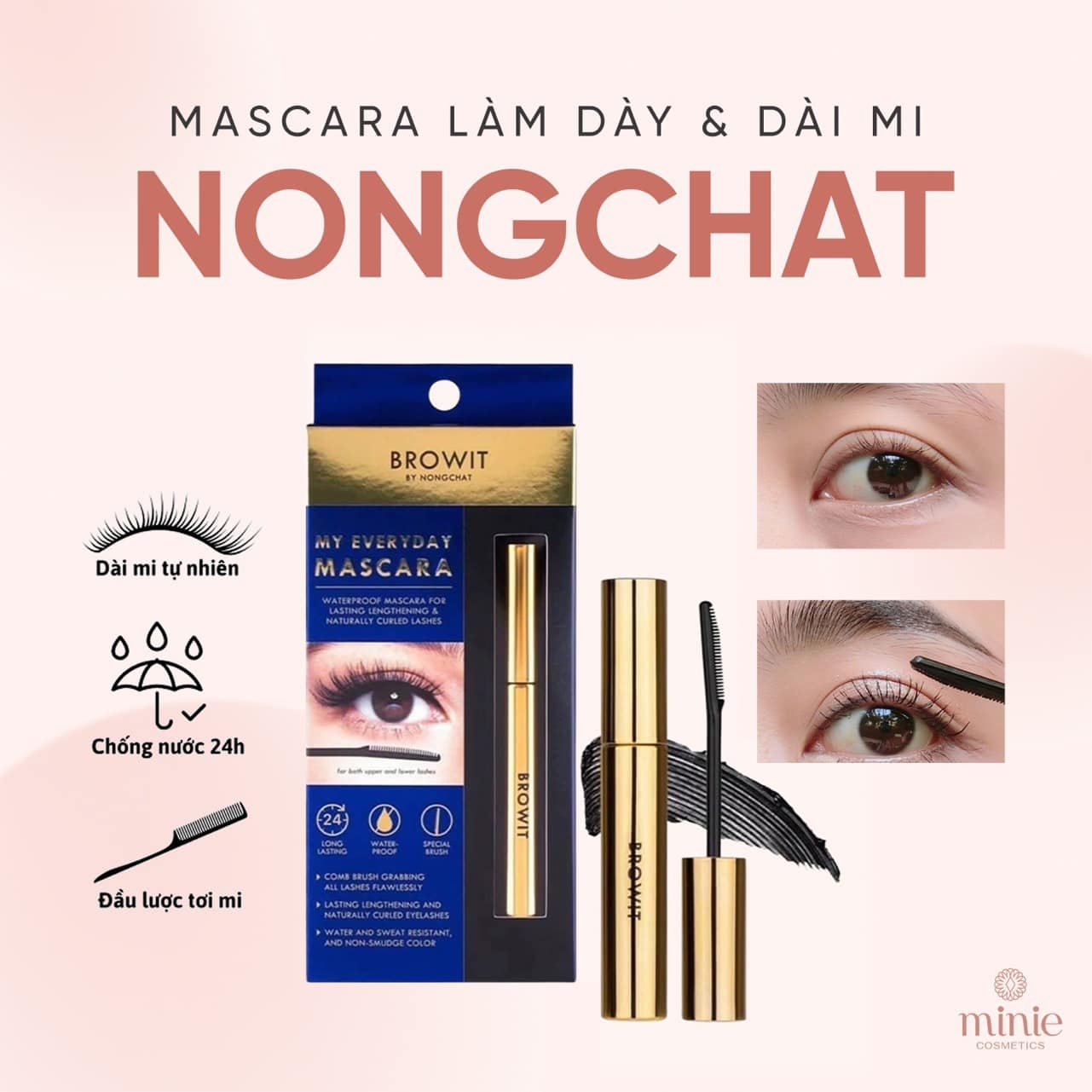 Chuốt Mi Browit Kéo Dài Và Cong Mi Dạng Đầu Lược 5.5g My Everyday Mascara #Endless Night