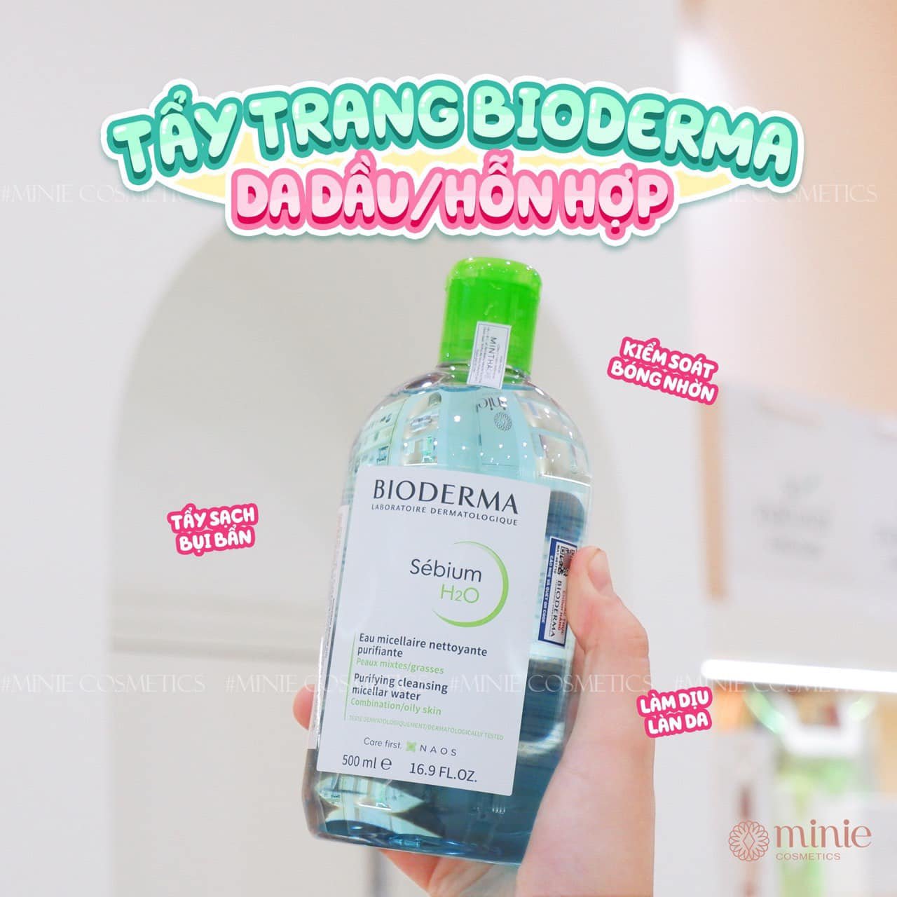 Nước Tẩy Trang Bioderma Sébium H2O Dành Cho Da Dầu & Hỗn Hợp