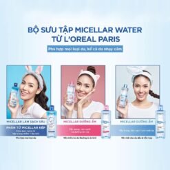Nước Tẩy Trang Dành Cho Da Thường, Da Khô, Da Nhạy Cảm Và Da Make Up Đậm L'ORÉAL PARIS Micellar Water 3IN1 Refreshing Even For Sensitive Skin 250ml