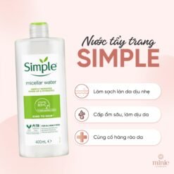 Nước Tẩy Trang Simple Làm Sạch Trang Điểm Kind To Skin Micellar Cleansing Water