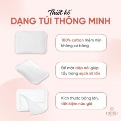 Bông Tẩy Trang Hotosu Hộp 80 Miếng Embossed Cotton Puffs