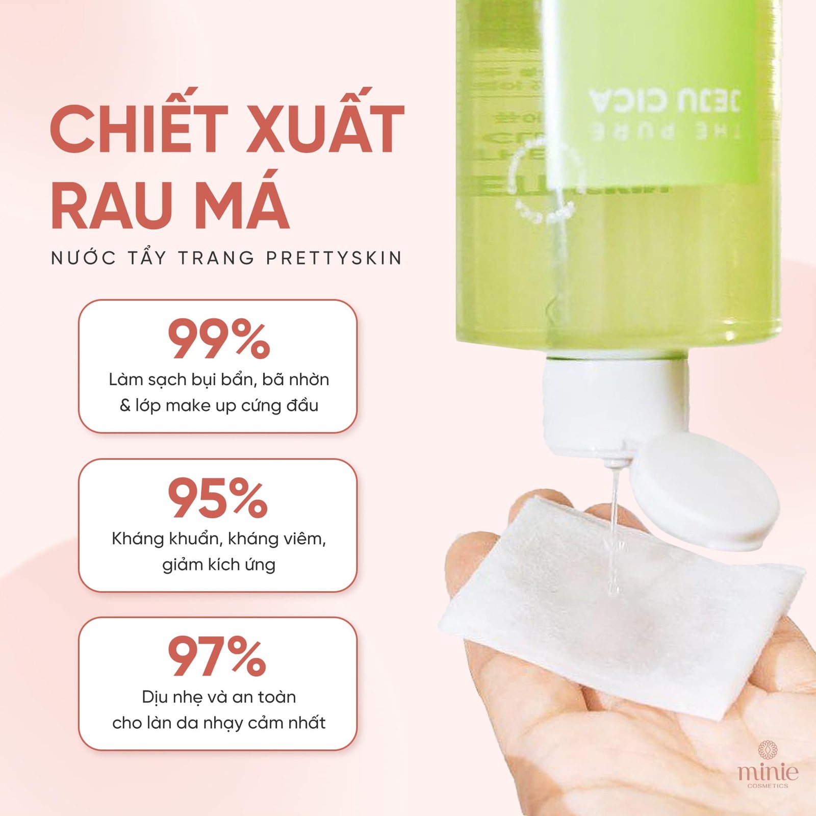 Nước Tẩy Trang Pretty Skin The Pure Jeju Cica Cleansing Water