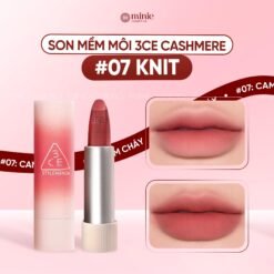 Son thỏi mềm môi 3CE Cashmere Hug Lipstick 3.5g