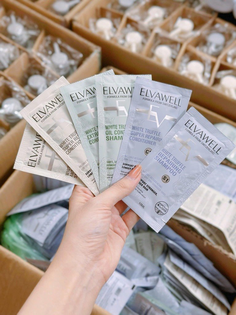 Bộ gội xả giảm gàu giảm rụng tóc và phục hồi hư tổn ELVAWELL