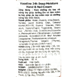 Kem dưỡng da tay Vaseline 24h Deep Moisture Hand & Nail Cream 60ml