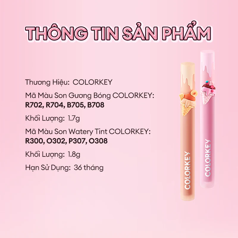 Son kem lì lâu trôi COLORKEY Soft Matte Water Tint 1.8g