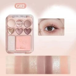 Bảng Phấn Mắt Và Má 8 Ô Gogo Tales Stick Sweet Heart Powder Blusher Eyeshadow Palette G01 9.5g