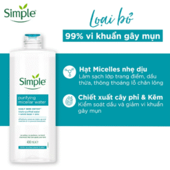Nước Tẩy Trang Simple Làm Sạch Trang Điểm Kind To Skin Micellar Cleansing Water