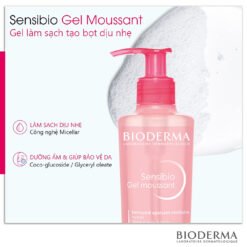Gel Rửa Mặt Ngăn Ngừa Mụn Cho Da Nhạy Cảm Bioderma Sensibio Gel Moussant