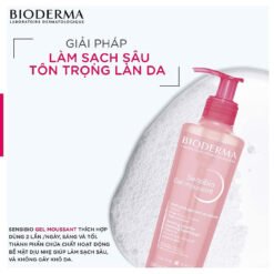 Gel Rửa Mặt Ngăn Ngừa Mụn Cho Da Nhạy Cảm Bioderma Sensibio Gel Moussant