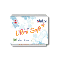 Băng vệ sinh hằng ngày siêu mềm mại hương trà Aiwina 160mm 8 miếng