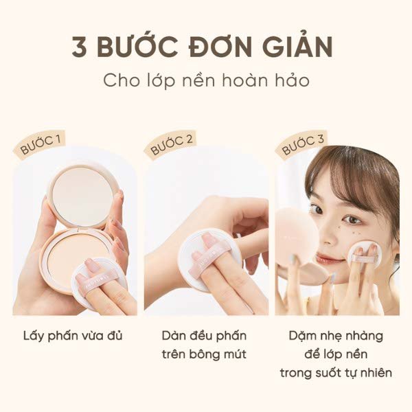 Phấn nền mỏng nhẹ che khuyết điểm Judydoll Soft & Velvet Matte Powder Foundation 4g