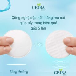 Bông Tẩy Trang Ceiba 100% Chất Liệu Cotton 140 miếng