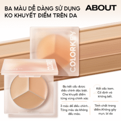 Bảng kem che khuyết điểm 3 ô màu COLORKEY Targeting Three-colour Concealer Palette 3.9g