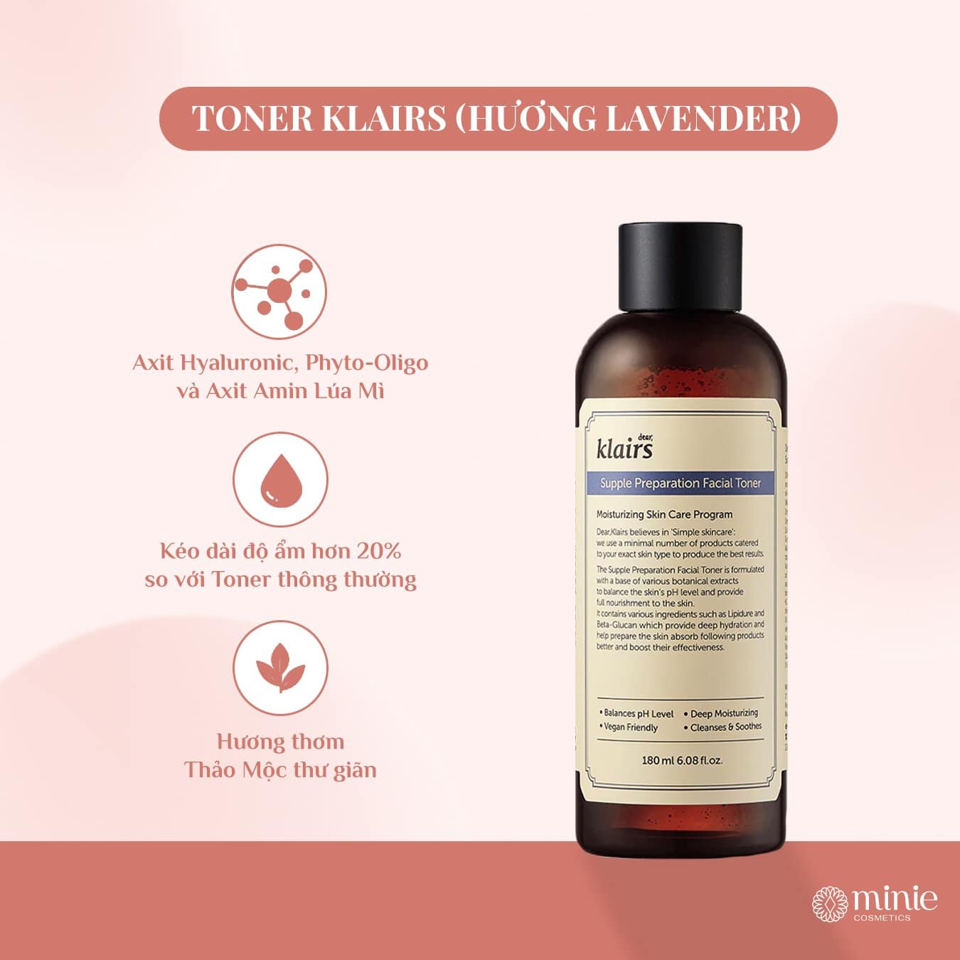 Nước Hoa Hồng Dưỡng Ẩm, Làm Dịu Da Klairs Supple Preparation Toner