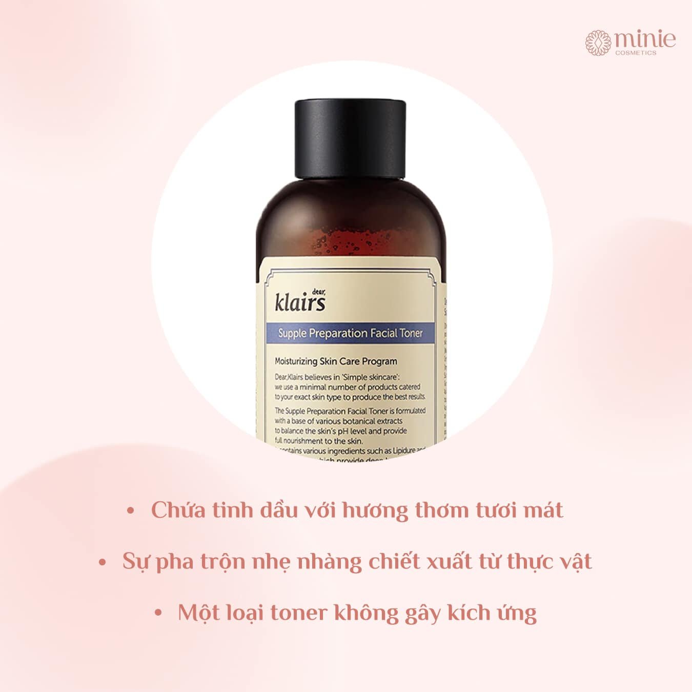 Nước Hoa Hồng Dưỡng Ẩm, Làm Dịu Da Klairs Supple Preparation Toner