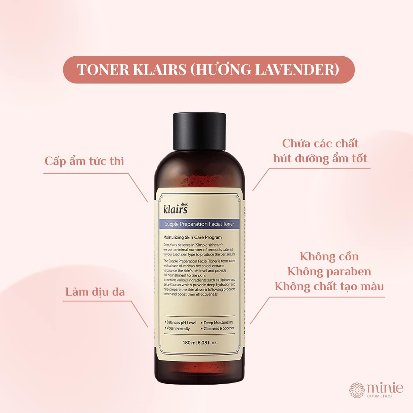 Nước Hoa Hồng Dưỡng Ẩm, Làm Dịu Da Klairs Supple Preparation Toner