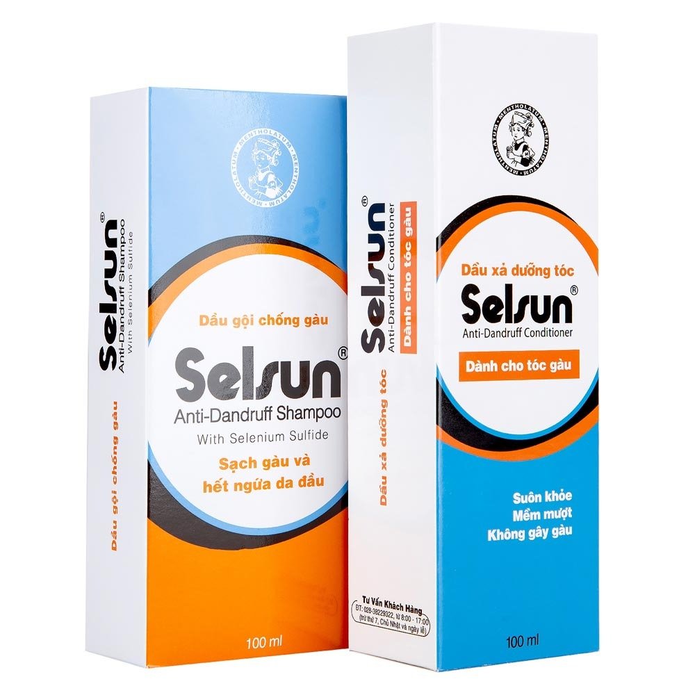 Combo gội xả giảm gàu nấm Selsun Anti-Dandruff Shampoo & Conditioner (100ml x 100ml)
