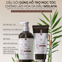 Bộ gội xả gừng detox hỗ trợ mọc tóc ngăn ngừa lão hóa da đầu Weilaiya Luxury 420ml x 200ml