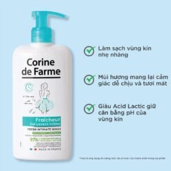 Gel vệ sinh phụ nữ dịu nhẹ Corine De Farme Fresh Intimate Wash 250ml