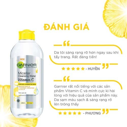 Nước Tẩy Trang Làm Sạch Sâu Garnier Micellar Cleansing Water