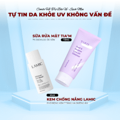 Combo Sữa rửa mặt TIA'M 200ml & Kem chống nắng LAMIC 50ml