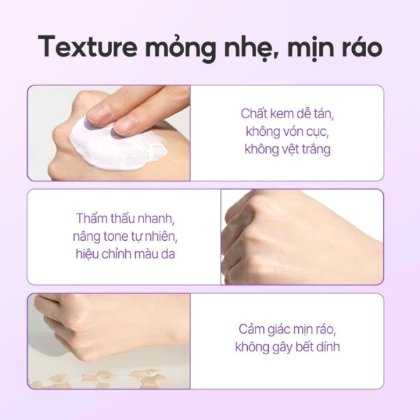 Kem chống nắng nâng tông hiệu chỉnh sắc da d'Alba Waterfull Tone-Up Purple Correcting Sun Cream SPF50+ PA++++ 50ml