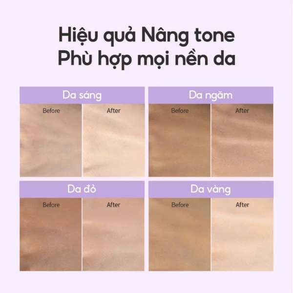 Kem chống nắng nâng tông hiệu chỉnh sắc da d'Alba Waterfull Tone-Up Purple Correcting Sun Cream SPF50+ PA++++ 50ml