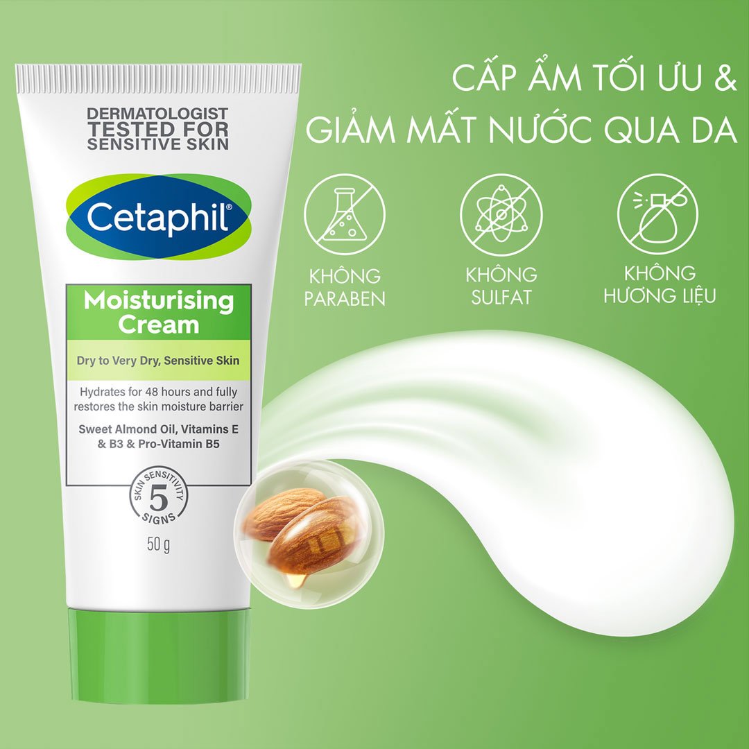 Kem dưỡng ẩm cho da nhạy cảm Cetaphil Moisturizing Cream