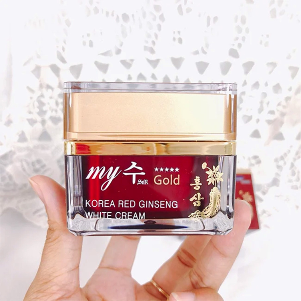 Kem Dưỡng Trắng Da Mặt Hồng Sâm Hàn Quốc MY ME GOLD Korea Red Ginseng Aqua Wrinkle & Whitening Cream 50ml