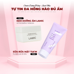 Combo Sữa rửa mặt TIA'M 200ml & Kem dưỡng ẩm LAMIC 50ml