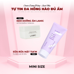 Combo Sữa rửa mặt TIA'M 200ml & Kem dưỡng ẩm LAMIC 15ml