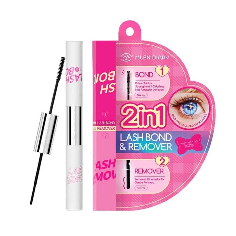 Keo dán và gỡ mi giả hai đầu 2in1 Mlen Diary Lash Bond & Remover 4gx2