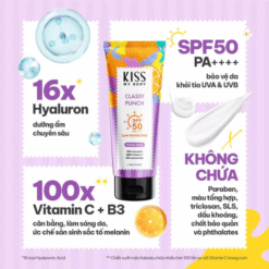Sữa dưỡng thể chống nắng toàn thân hương nước hoa Kiss My Body SPF50 PA++++