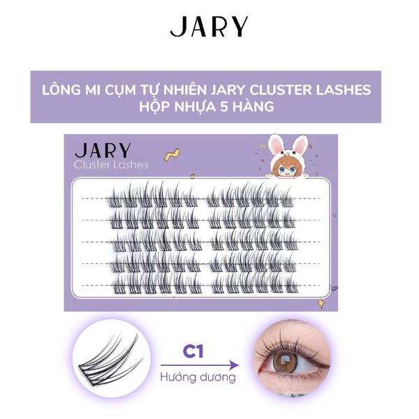 Lông mi cụm tự nhiên hộp 5 hàng Jary Cluster Lashes