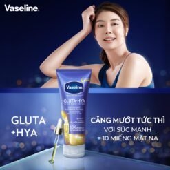 Mặt Nạ Dưỡng Thể Căng Mướt Vaseline Gluta-Hya Serum Burst Lotion Overnight Radiance Repair 330ml