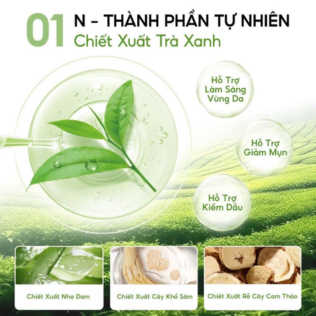 Mặt nạ hỗ trợ giảm mụn trà xanh Colorkey Luminous Purifying Facial Tea Tree Mask 25ml