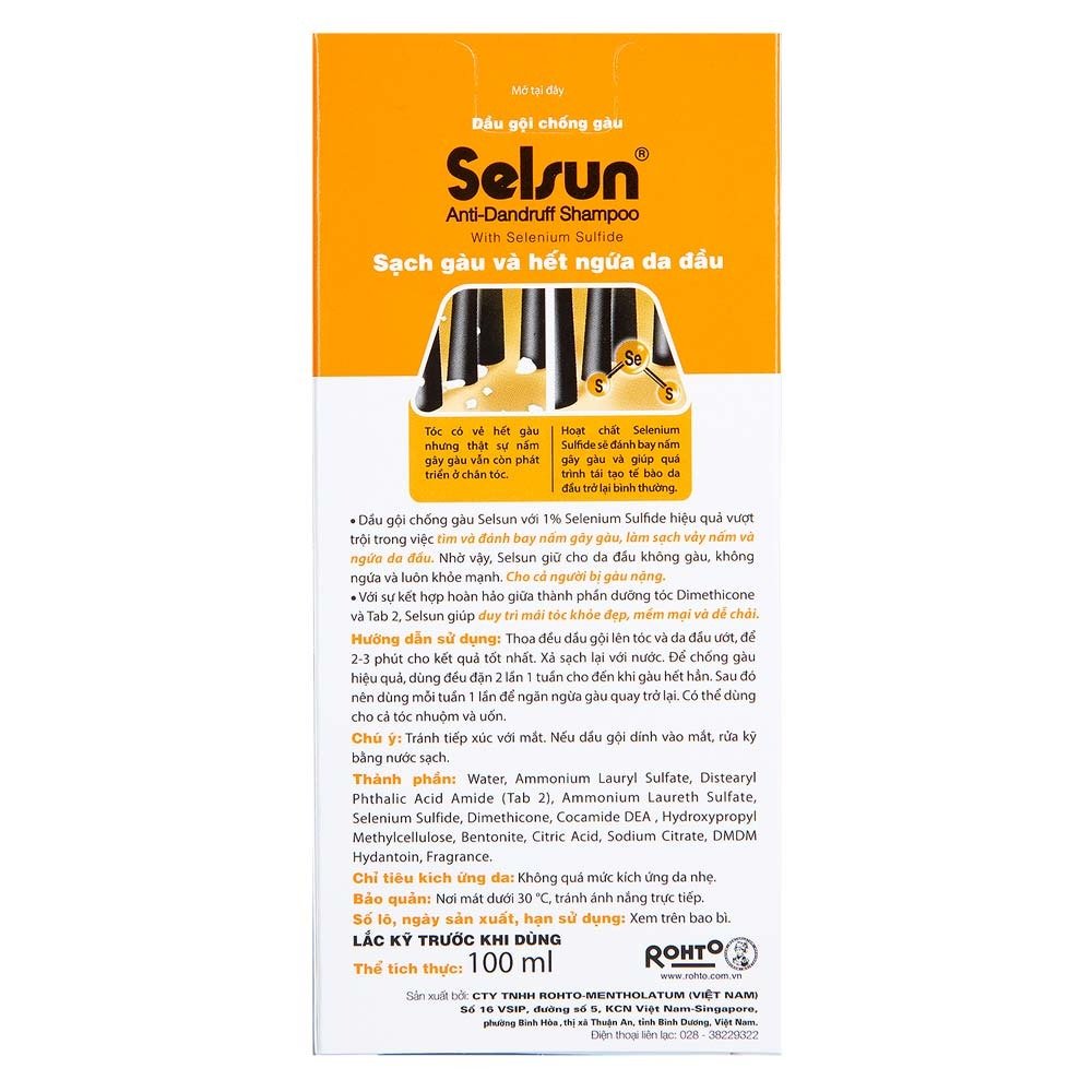 Combo gội xả giảm gàu nấm Selsun Anti-Dandruff Shampoo & Conditioner (100ml x 100ml)