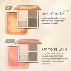 Bảng phấn bắt sáng tạo khối 4 ô Judydoll Highlight & Contour 9g