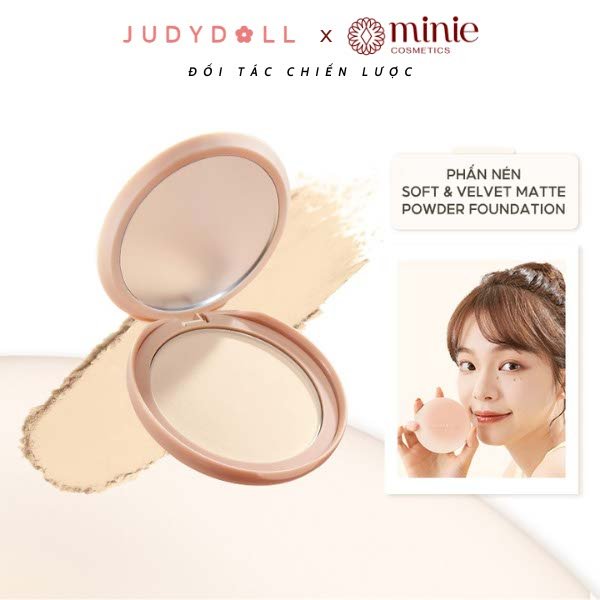 Phấn nền mỏng nhẹ che khuyết điểm Judydoll Soft & Velvet Matte Powder Foundation 4g