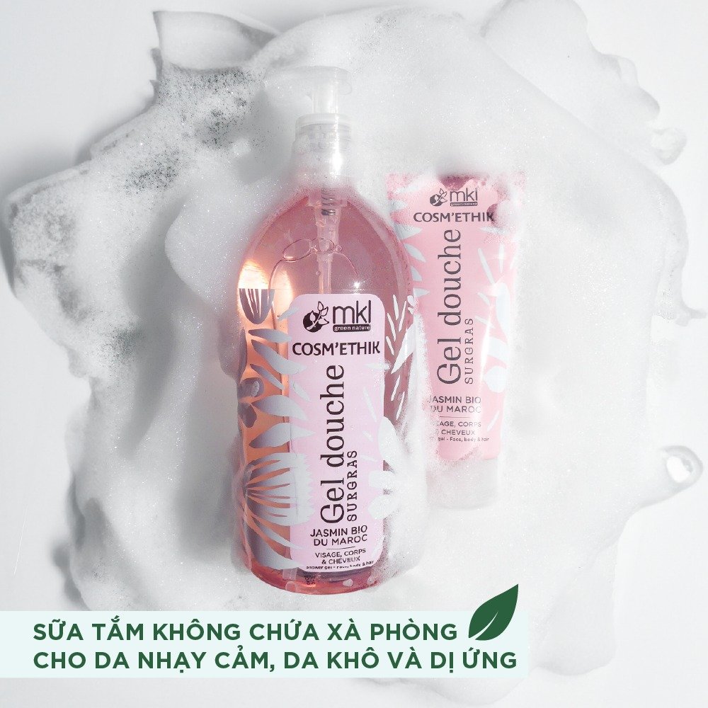 Sữa tắm cho da nhạy cảm MKL Green Nature Cosm'ethik Gel Douche Surgras 1000ml