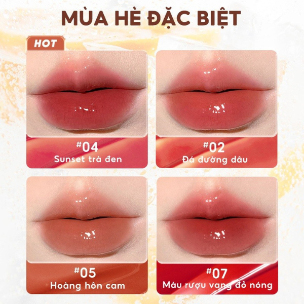 Son bóng dưỡng ẩm môi Judydoll Ice-Iron Watery Glow Lip Gloss