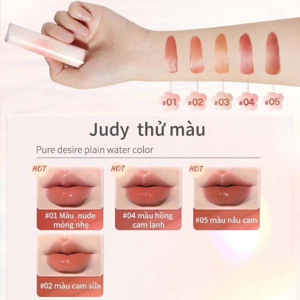 Son dưỡng môi có màu Judydoll Watery Glow Lipstick 3g