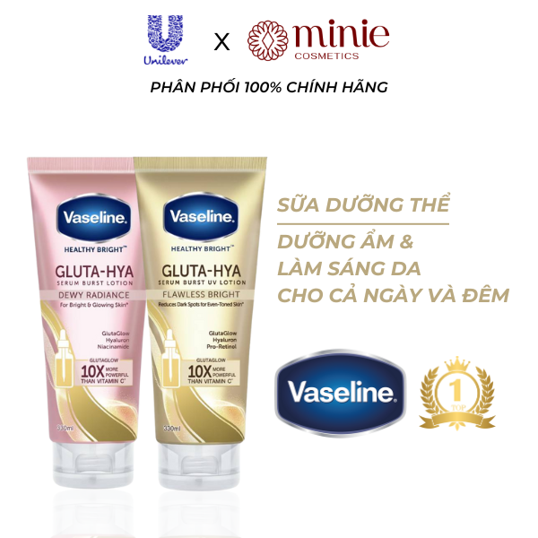 Sữa dưỡng thể chống nắng Vaseline Gluta-Hya Serum Burst UV Lotion