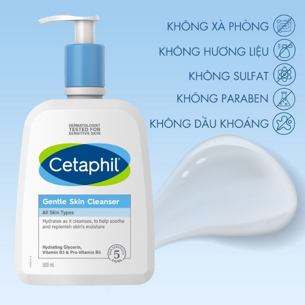 Sữa rửa mặt cho da thường và da nhạy cảm Cetaphil Gentle Skin Cleanser - Ảnh 8